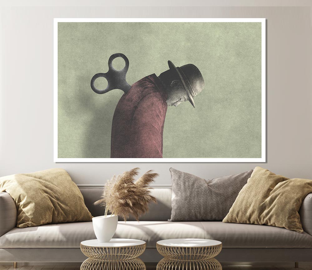 The Wind Up Man Print Poster Wall Art