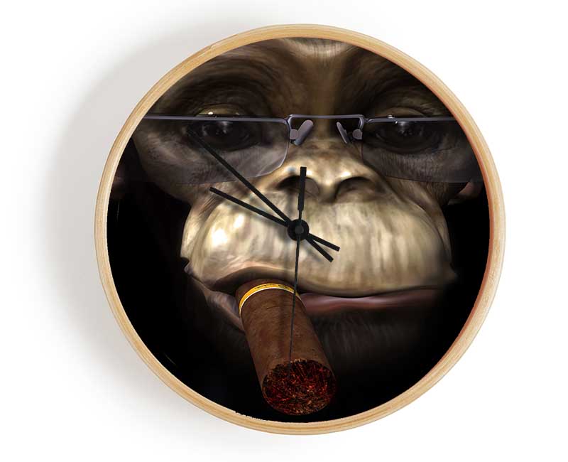 The Chimp Cigar Smoker Clock - Wallart-Direct UK