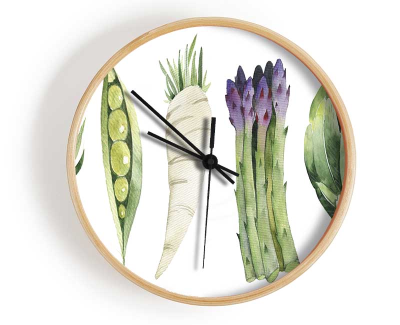 Set Of 5 Veg Clock - Wallart-Direct UK