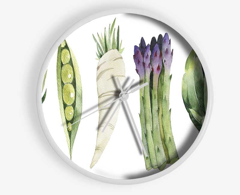 Set Of 5 Veg Clock - Wallart-Direct UK