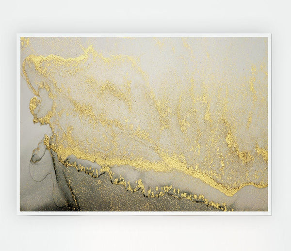 The Stone Gold Glitter Print Poster Wall Art