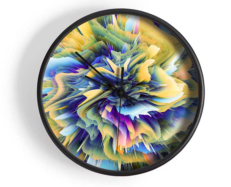 Ribbon Swirl Waves Clock - Wallart-Direct UK