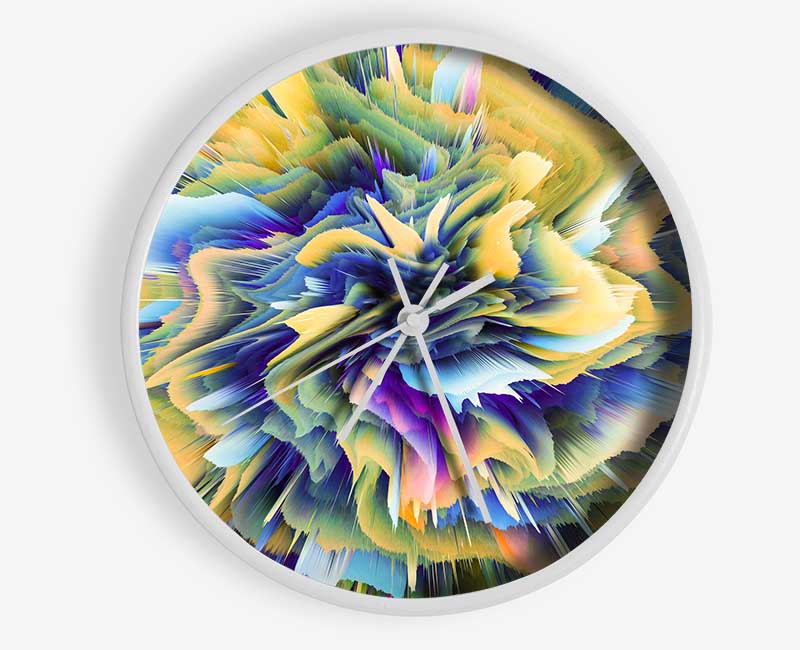 Ribbon Swirl Waves Clock - Wallart-Direct UK