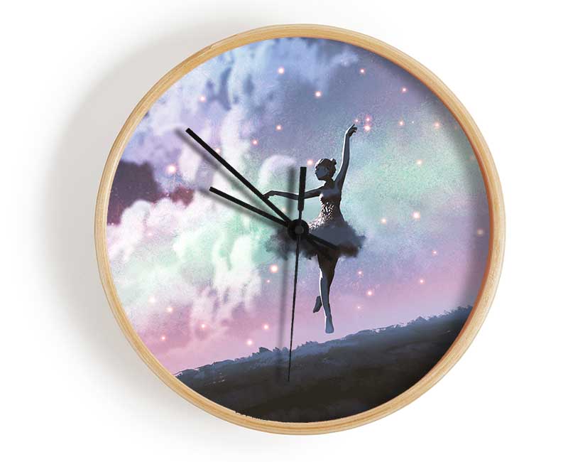 Ballerina In Space Clock - Wallart-Direct UK