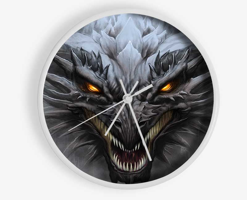 The Evil Dragon Face Clock - Wallart-Direct UK