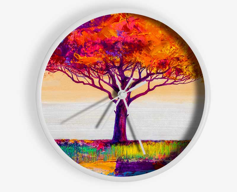 The Orange Tree Paradise Clock - Wallart-Direct UK