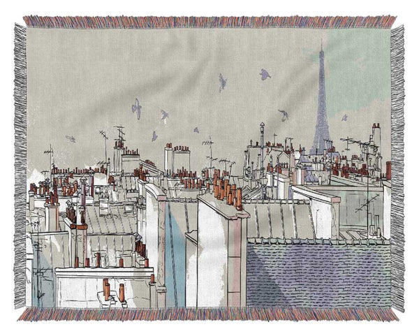 The Busy Streets Of Paris Woven Blanket