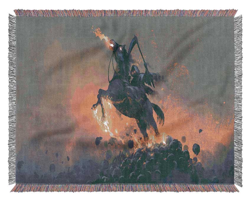 The Hell Raiser Horse Woven Blanket