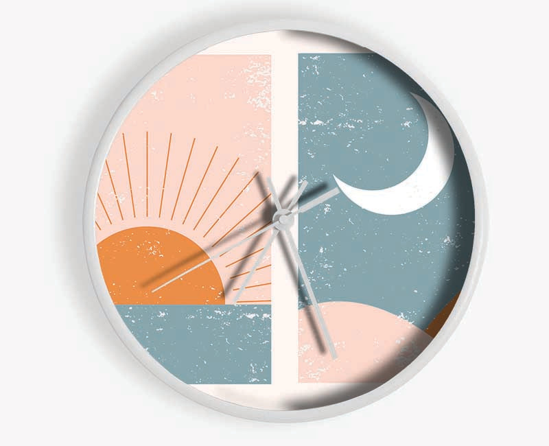 Sunrise Sunset Moon Clock - Wallart-Direct UK