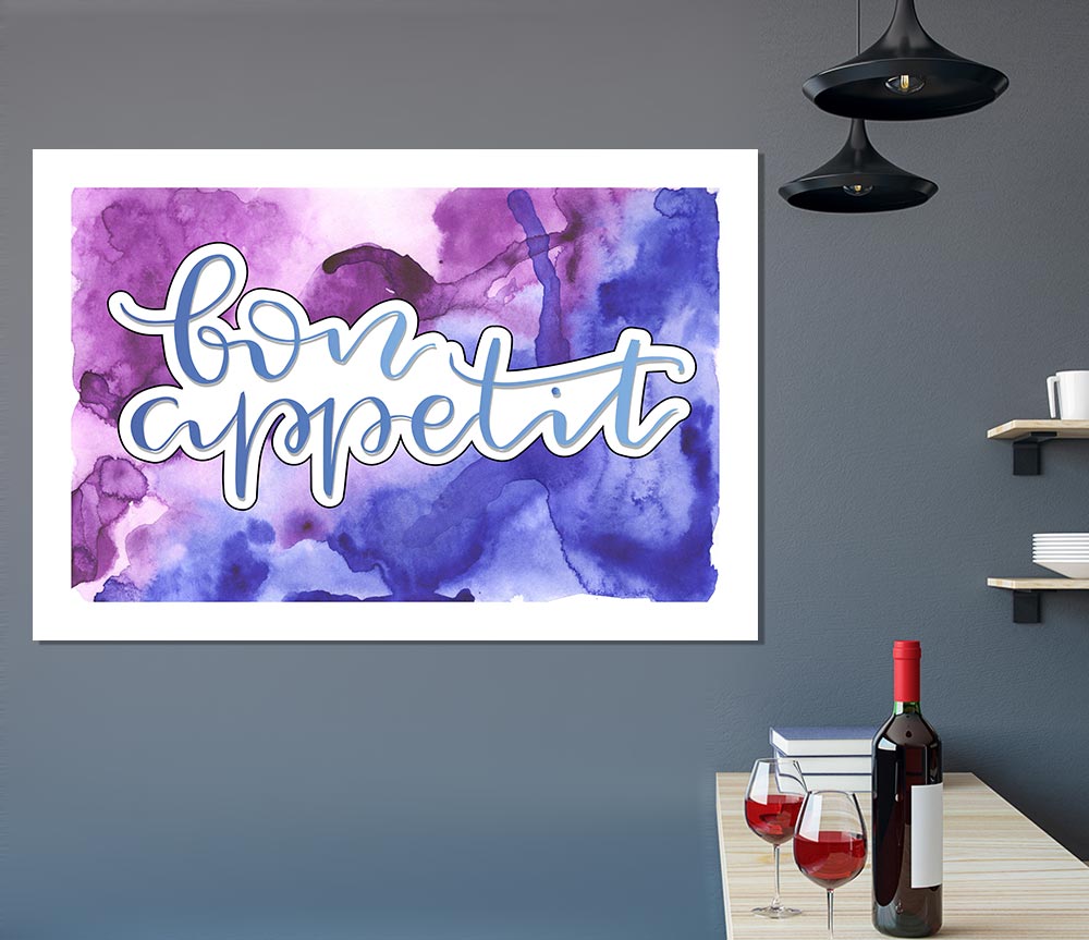 Bon Appetit Saying Print Poster Wall Art