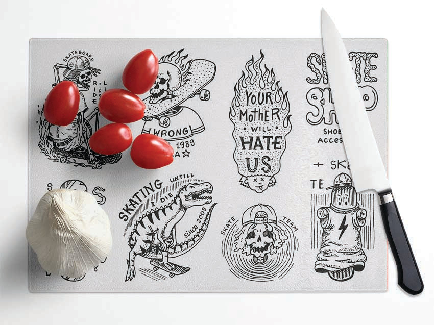 The Skate Shop Glass Chopping Board