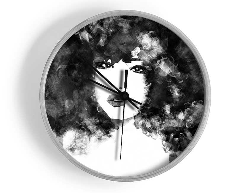 Black Big Hair Clock - Wallart-Direct UK