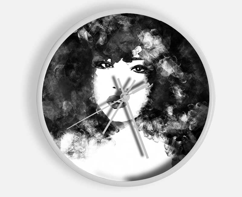 Black Big Hair Clock - Wallart-Direct UK