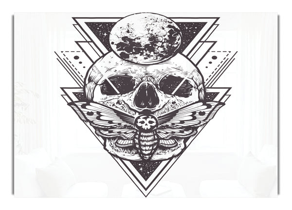 Death Moth Skull Triangles