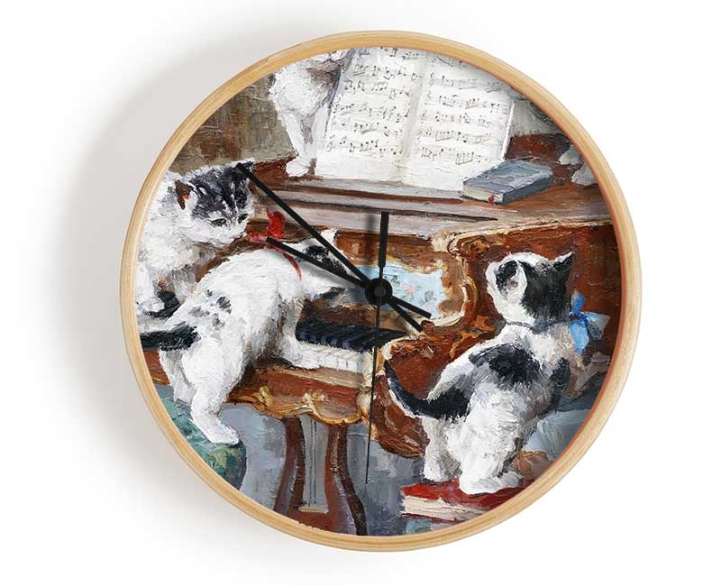 The Cats Play Piano Clock - Wallart-Direct UK