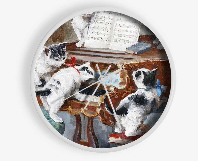 The Cats Play Piano Clock - Wallart-Direct UK