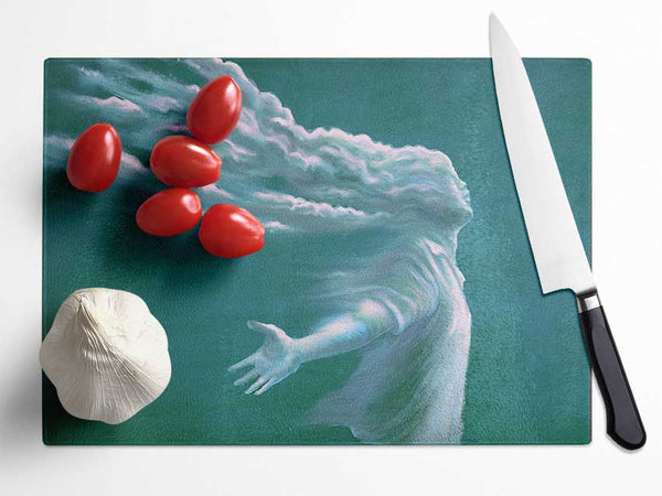 The Cloud Woman Glass Chopping Board