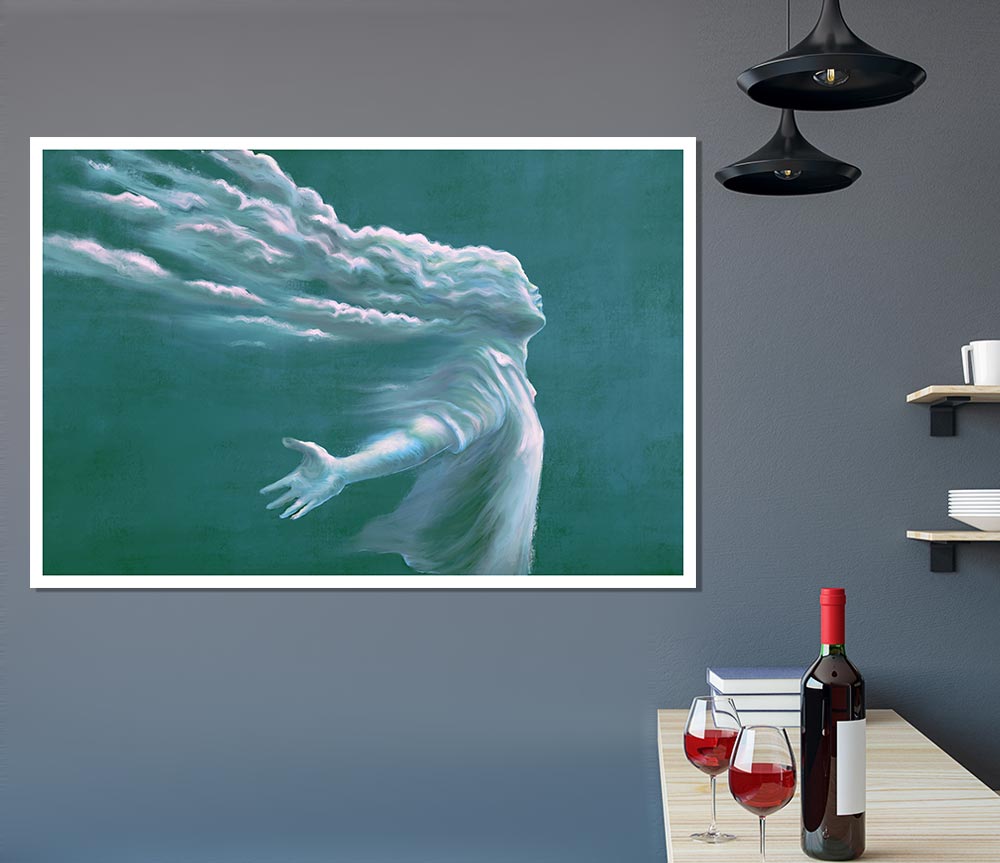 The Cloud Woman Print Poster Wall Art