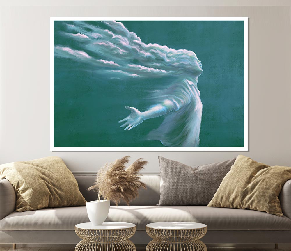 The Cloud Woman Print Poster Wall Art