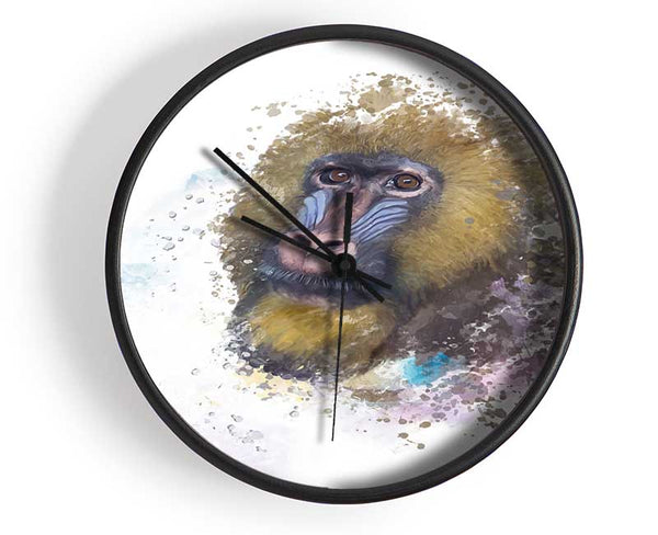 Mandrill Watercolour Splash Clock - Wallart-Direct UK