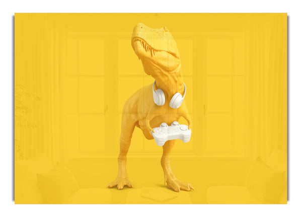 Yellow Dinosaur Gamer