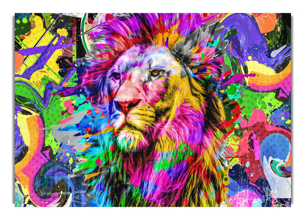 Rainbow Vivid Lion