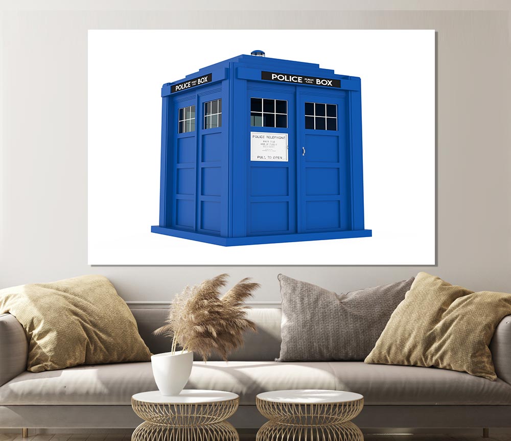 The Blue Police Box Britain Print Poster Wall Art