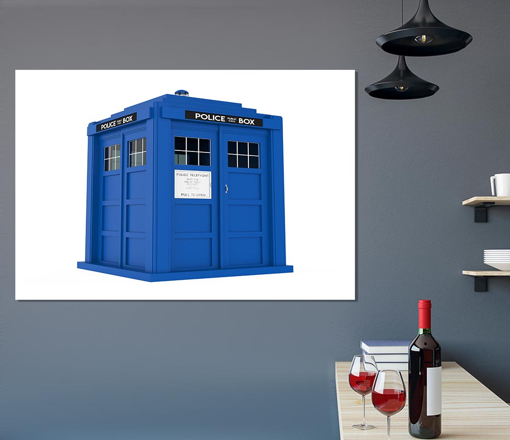 The Blue Police Box Britain Print Poster Wall Art