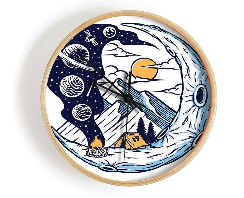 The Moon Campfire Clock - Wallart-Direct UK