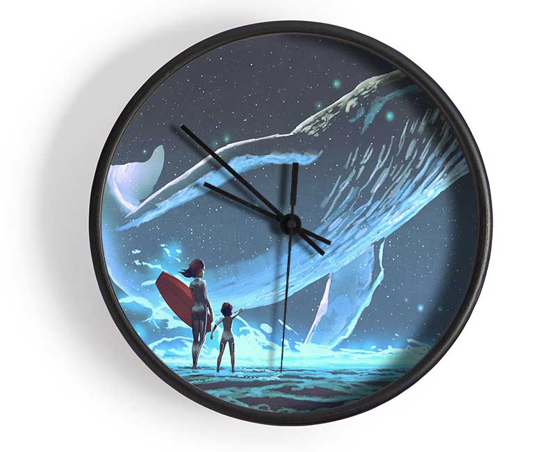 Spirit Whale Splash Clock - Wallart-Direct UK