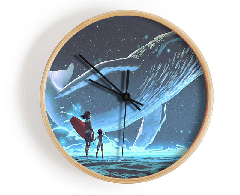 Spirit Whale Splash Clock - Wallart-Direct UK