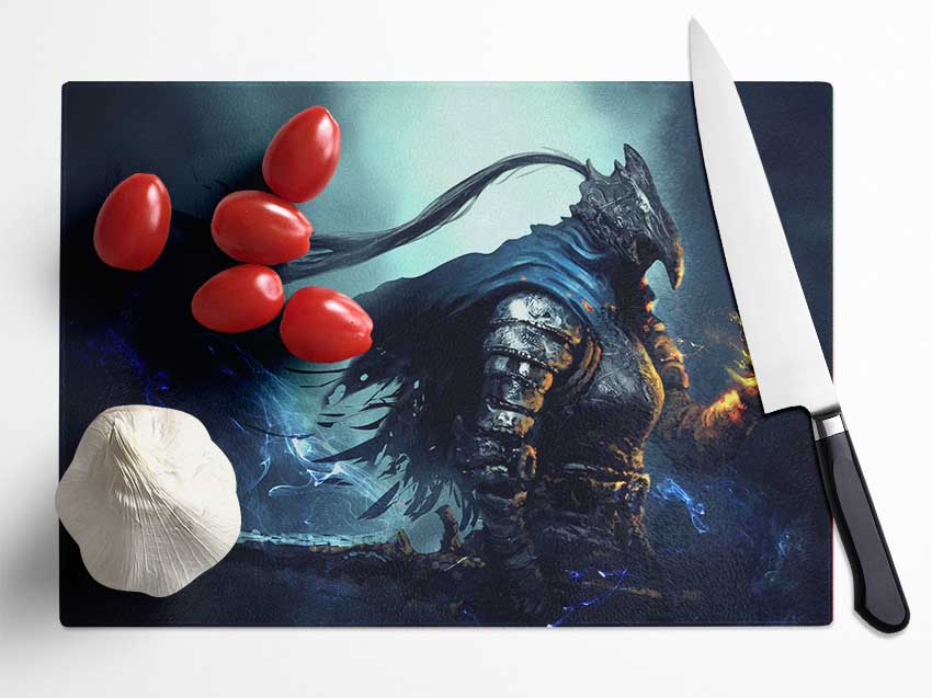 The Dark Warrior Glass Chopping Board