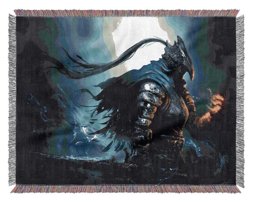 The Dark Warrior Woven Blanket