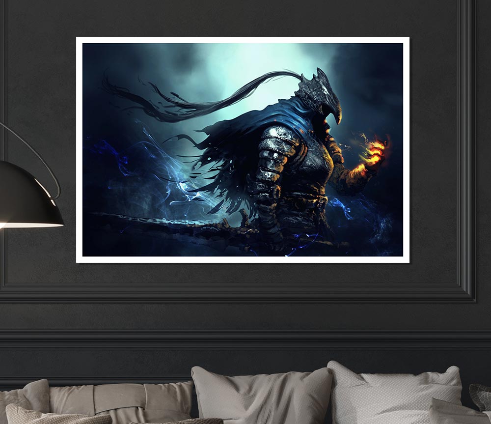 The Dark Warrior Print Poster Wall Art