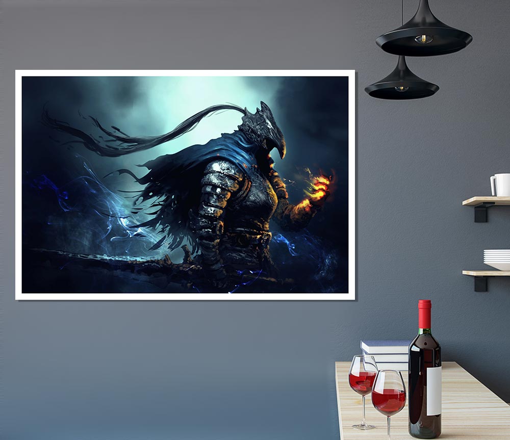 The Dark Warrior Print Poster Wall Art