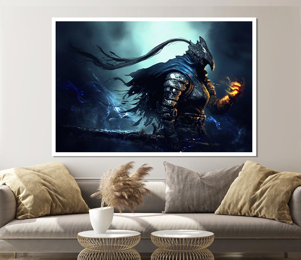 The Dark Warrior Print Poster Wall Art