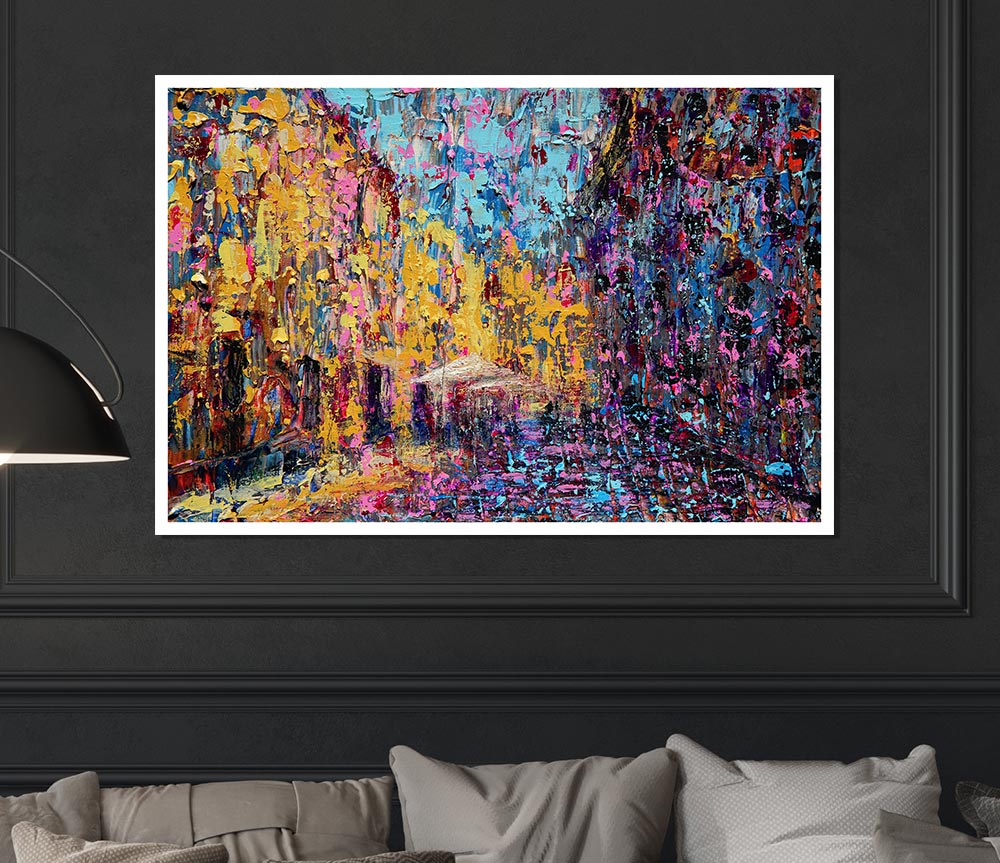 Blobs In The City Print Poster Wall Art