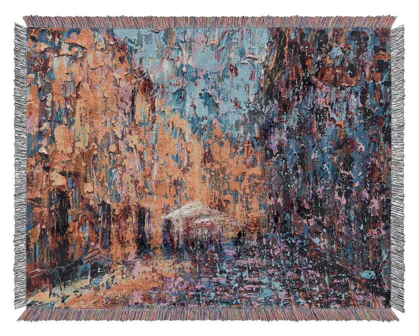 Blobs In The City Woven Blanket