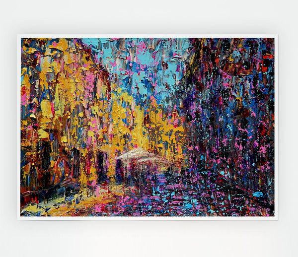 Blobs In The City Print Poster Wall Art