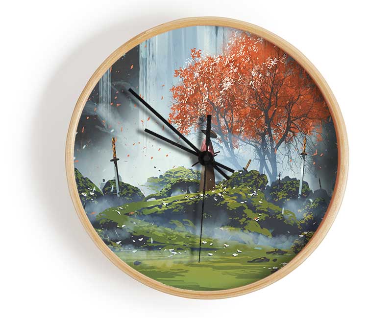 The Warrior Autumn Trees Clock - Wallart-Direct UK