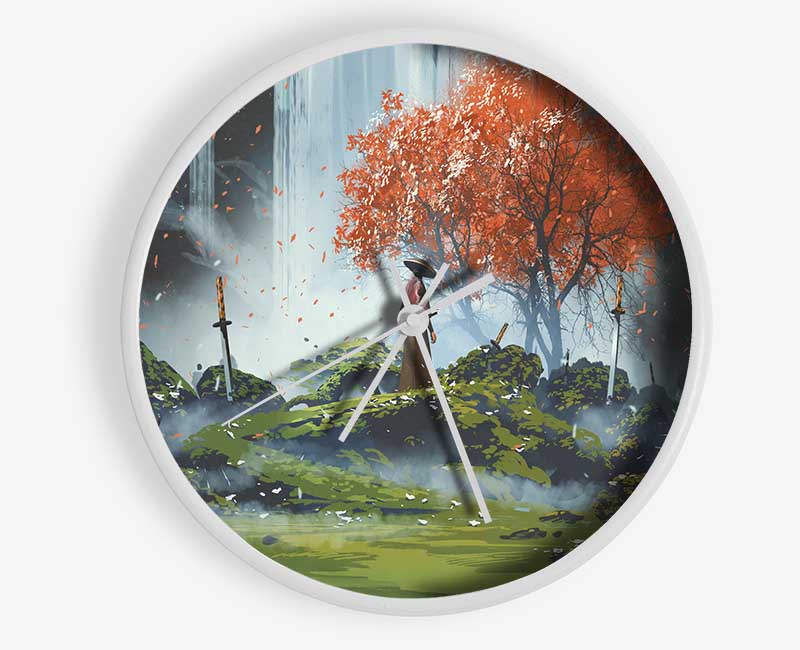 The Warrior Autumn Trees Clock - Wallart-Direct UK