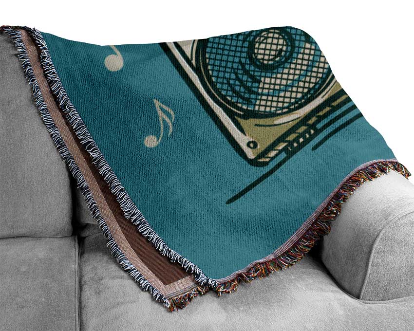 Boombox Music Maker Woven Blanket