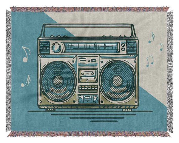 Boombox Music Maker Woven Blanket