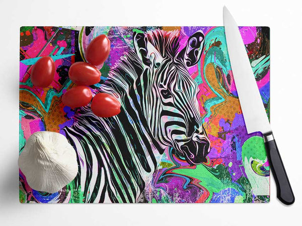 The Urban Zebra Glass Chopping Board