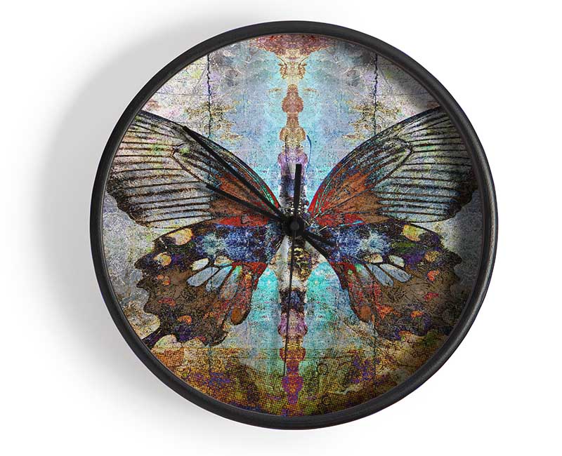 The Eroded Butterfly Clock - Wallart-Direct UK