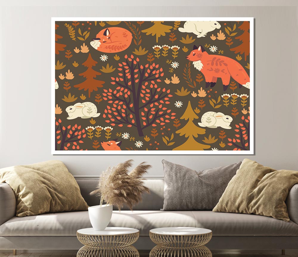 The Fox And The Rabbit Print Poster Wall Art