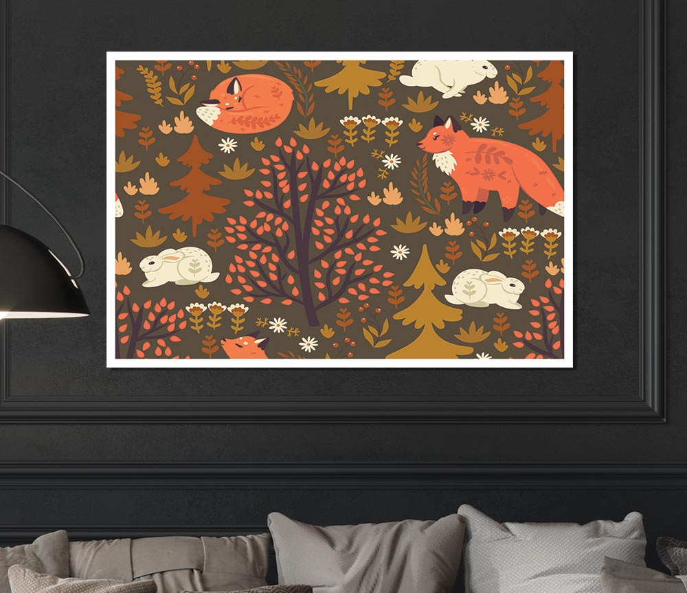 The Fox And The Rabbit Print Poster Wall Art