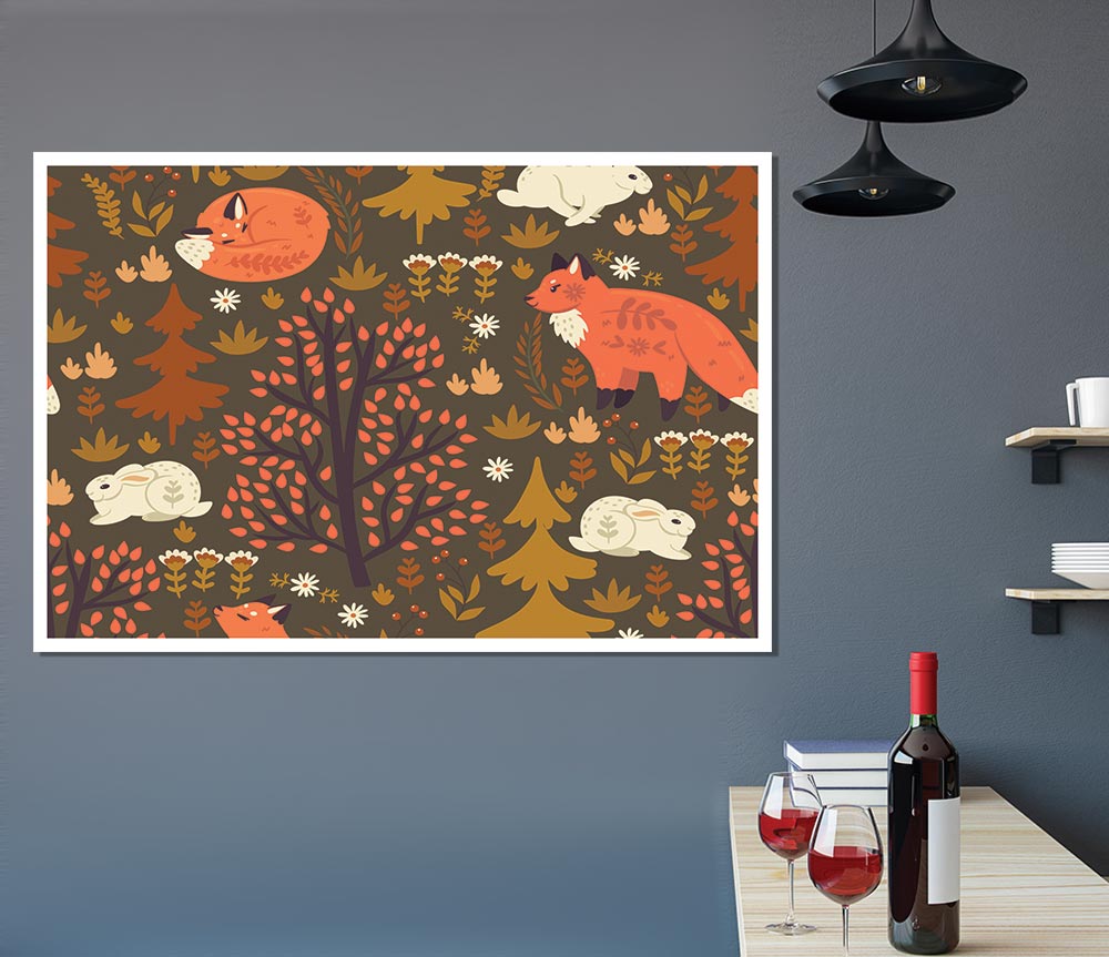 The Fox And The Rabbit Print Poster Wall Art