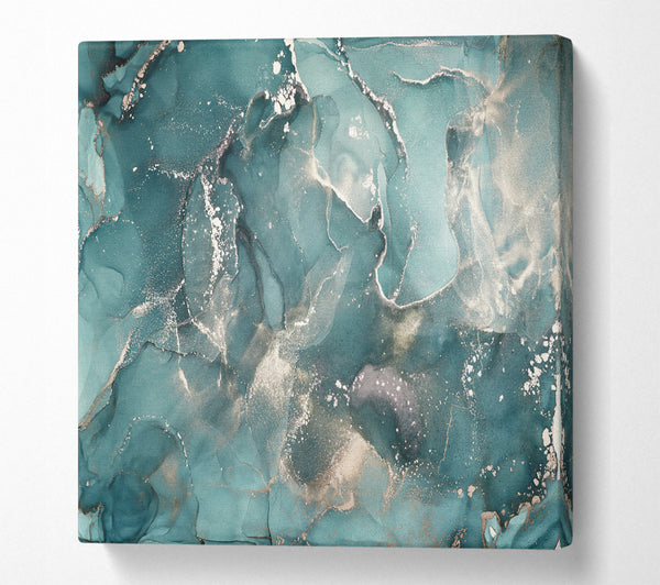 A Square Canvas Print Showing Insane Blue Depths Square Wall Art