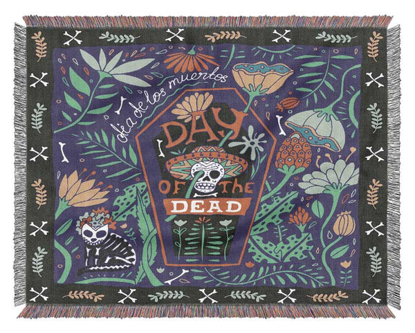 Day Of The Dead Celebration Woven Blanket